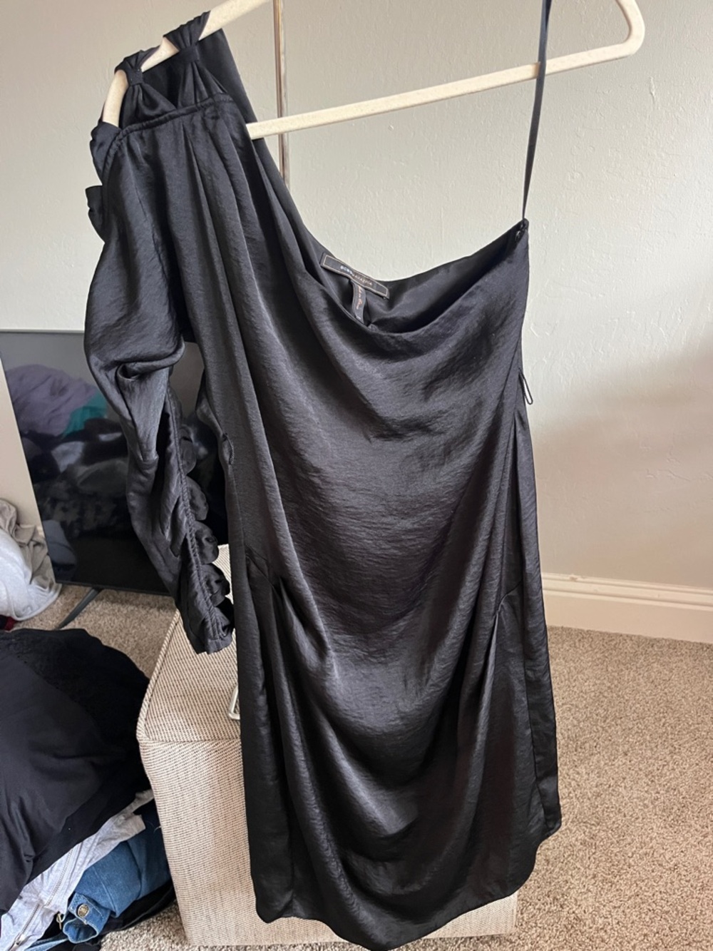 Black One-Shoulder Dress